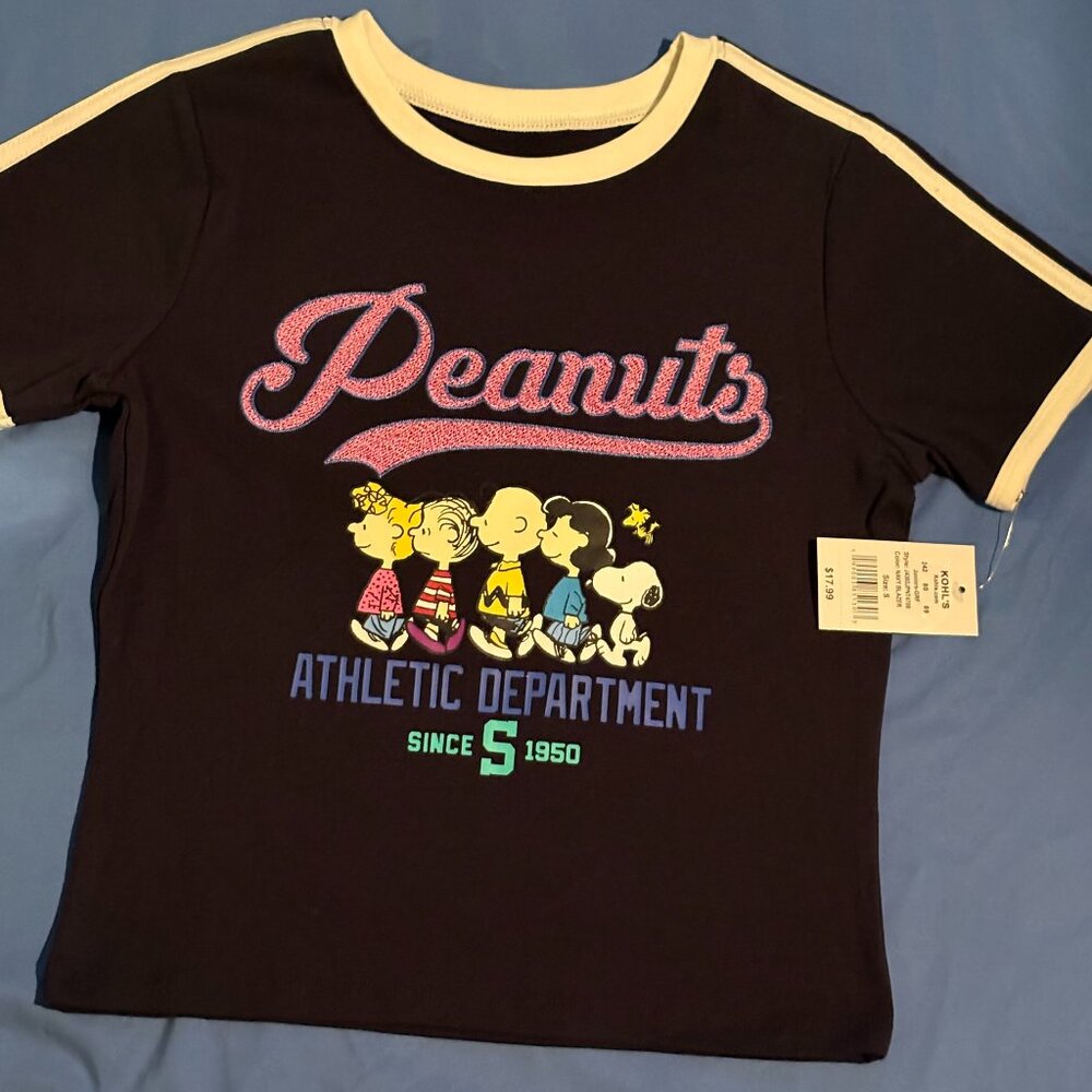 Peanuts Dark Blue T-Shirt with White Trim